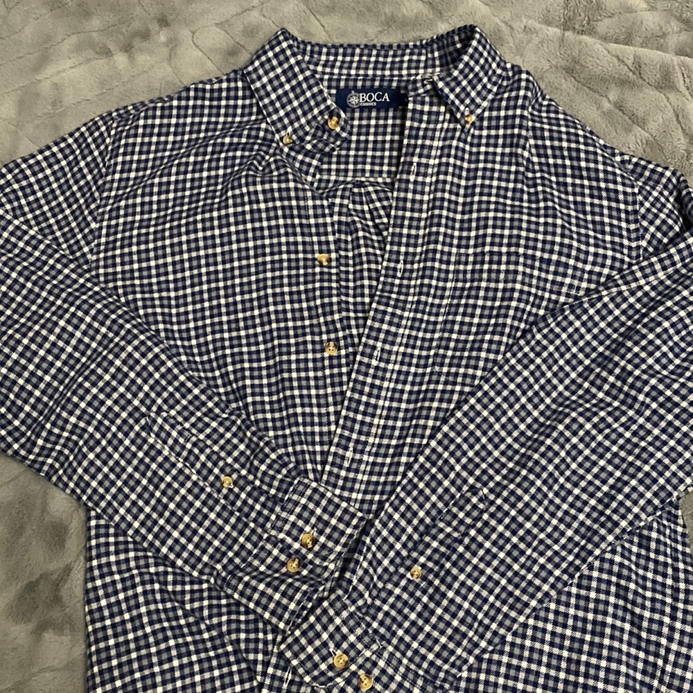 Blue Flannel button up shirt